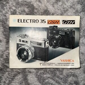 Yashica Electro 35 GSN GTN Instruction Manual Booklet for 35mm Film Camera